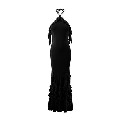 Pleated evening gown