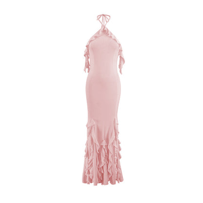 Pleated evening gown