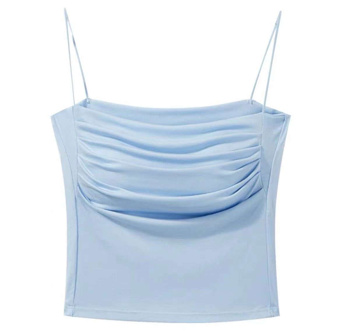 Pleated Knit Sleeveless Top