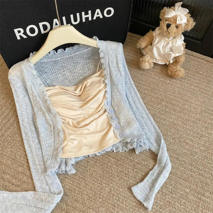 Pleated Knit Sleeveless Top