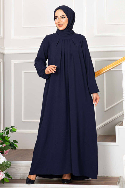 Pleated Long Sleeve Dress