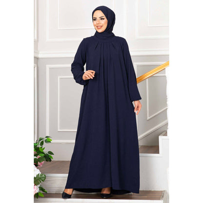 Pleated Long Sleeve Dress