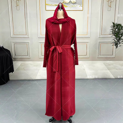 Pleated long-sleeved coat