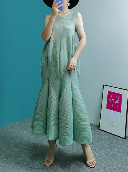 Pleated Mermaid Long Dress