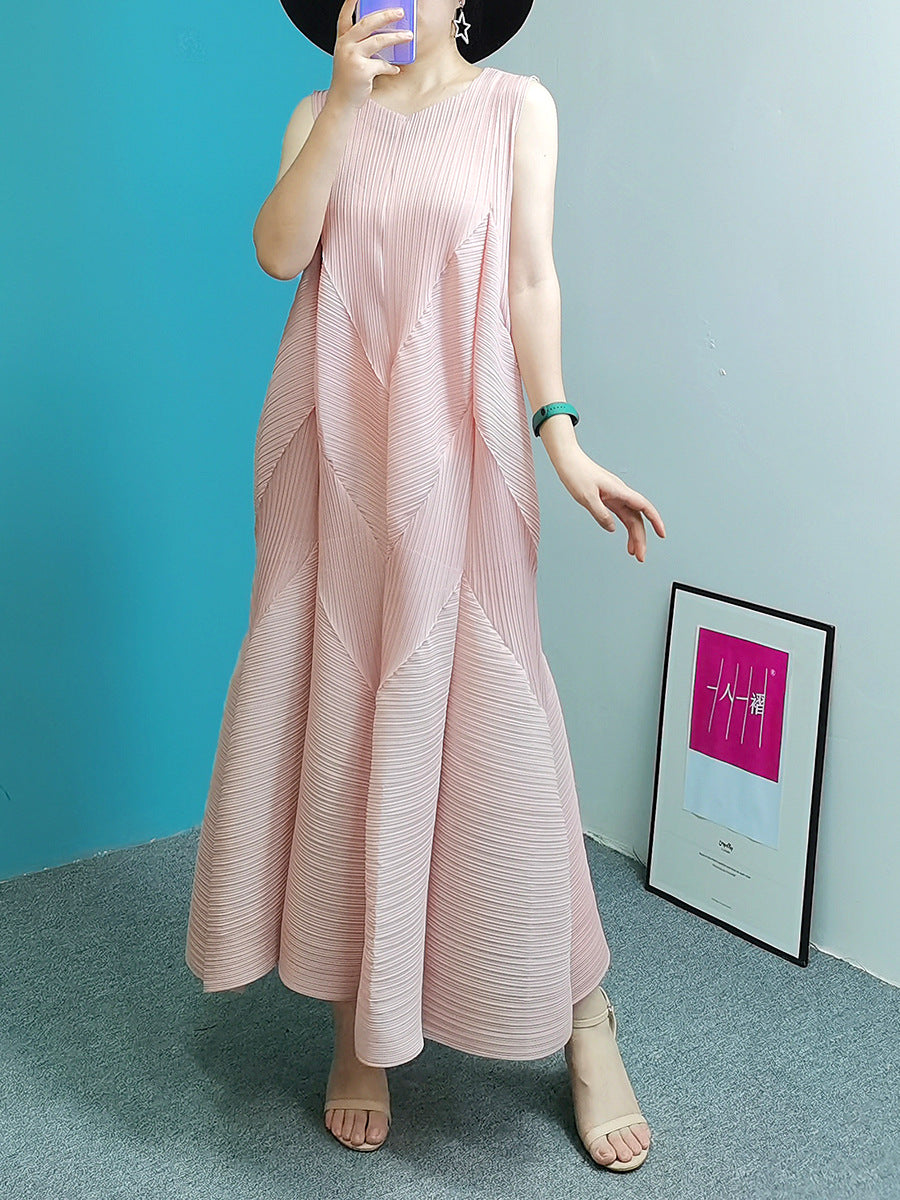 Pleated Mermaid Long Dress