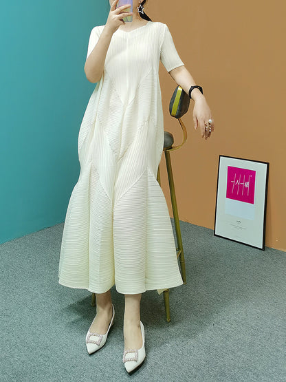 Pleated Mermaid Long Dress