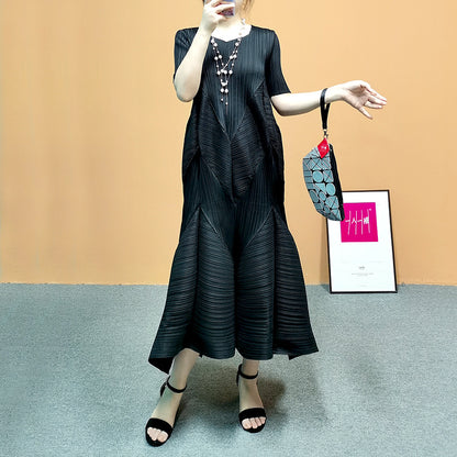 Pleated Mermaid Long Dress