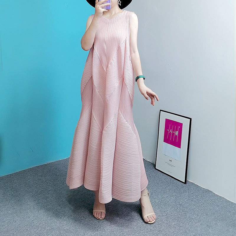 Pleated Mermaid Long Dress