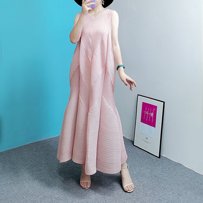 Pleated Mermaid Long Dress