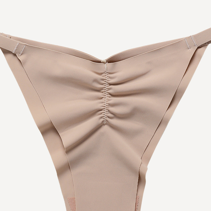 Pleated pure cotton crotch sexy women's triangle pants