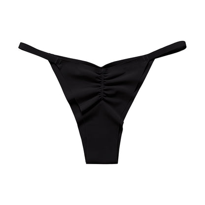 Pleated pure cotton crotch sexy women's triangle pants