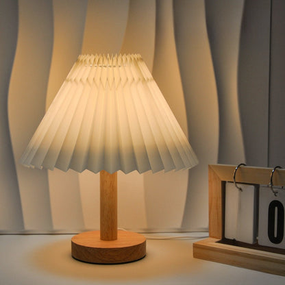Pleated remote-controlled night light