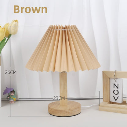 Pleated remote-controlled night light