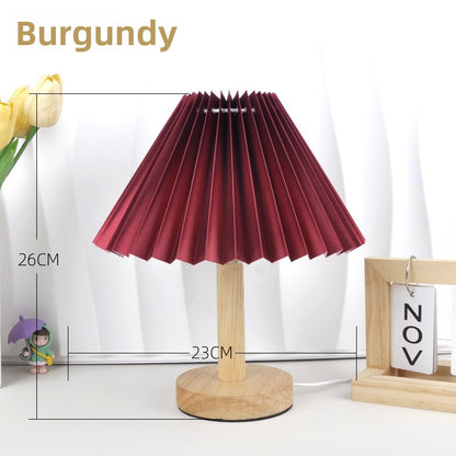 Pleated remote-controlled night light