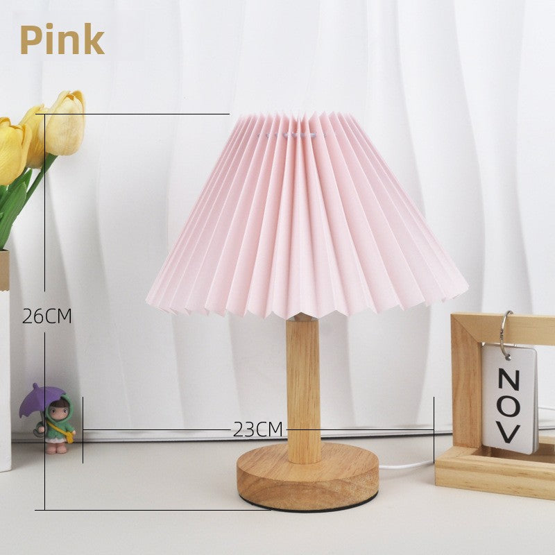 Pleated remote-controlled night light