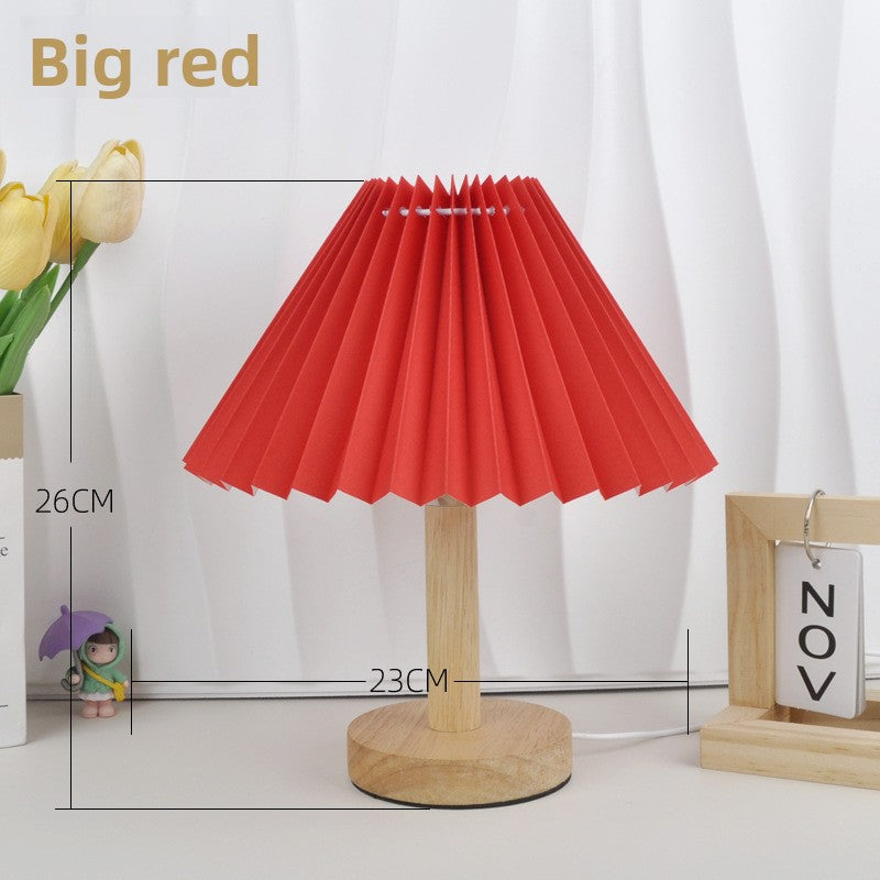 Pleated remote-controlled night light