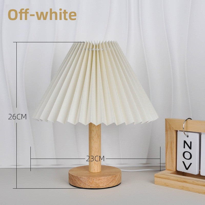Pleated remote-controlled night light