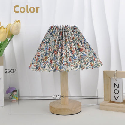Pleated remote-controlled night light