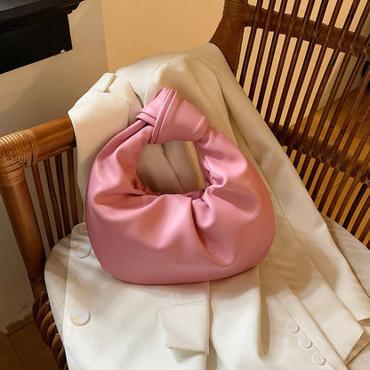Pleated Round Handbag
