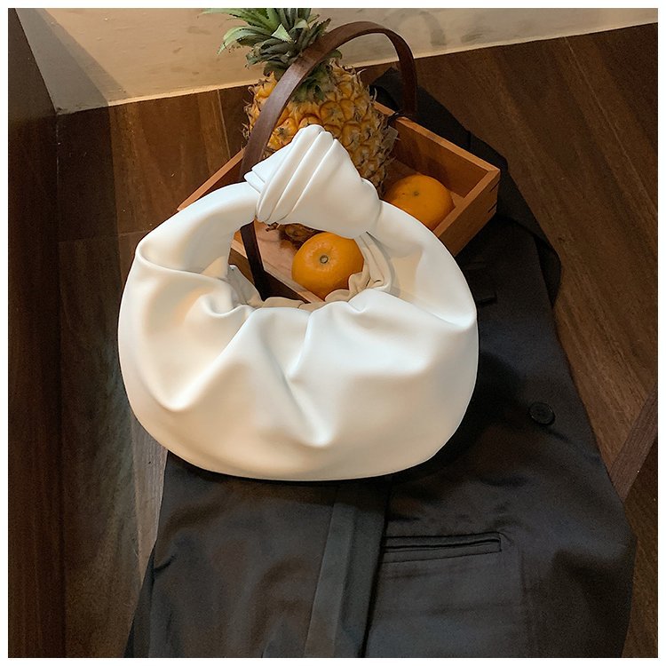 Pleated Round Handbag