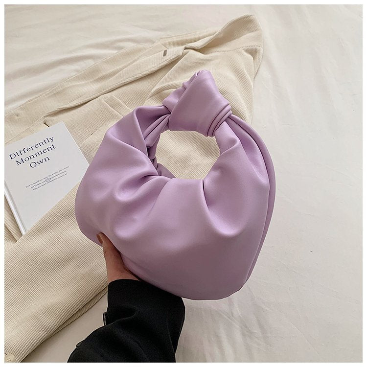 Pleated Round Handbag