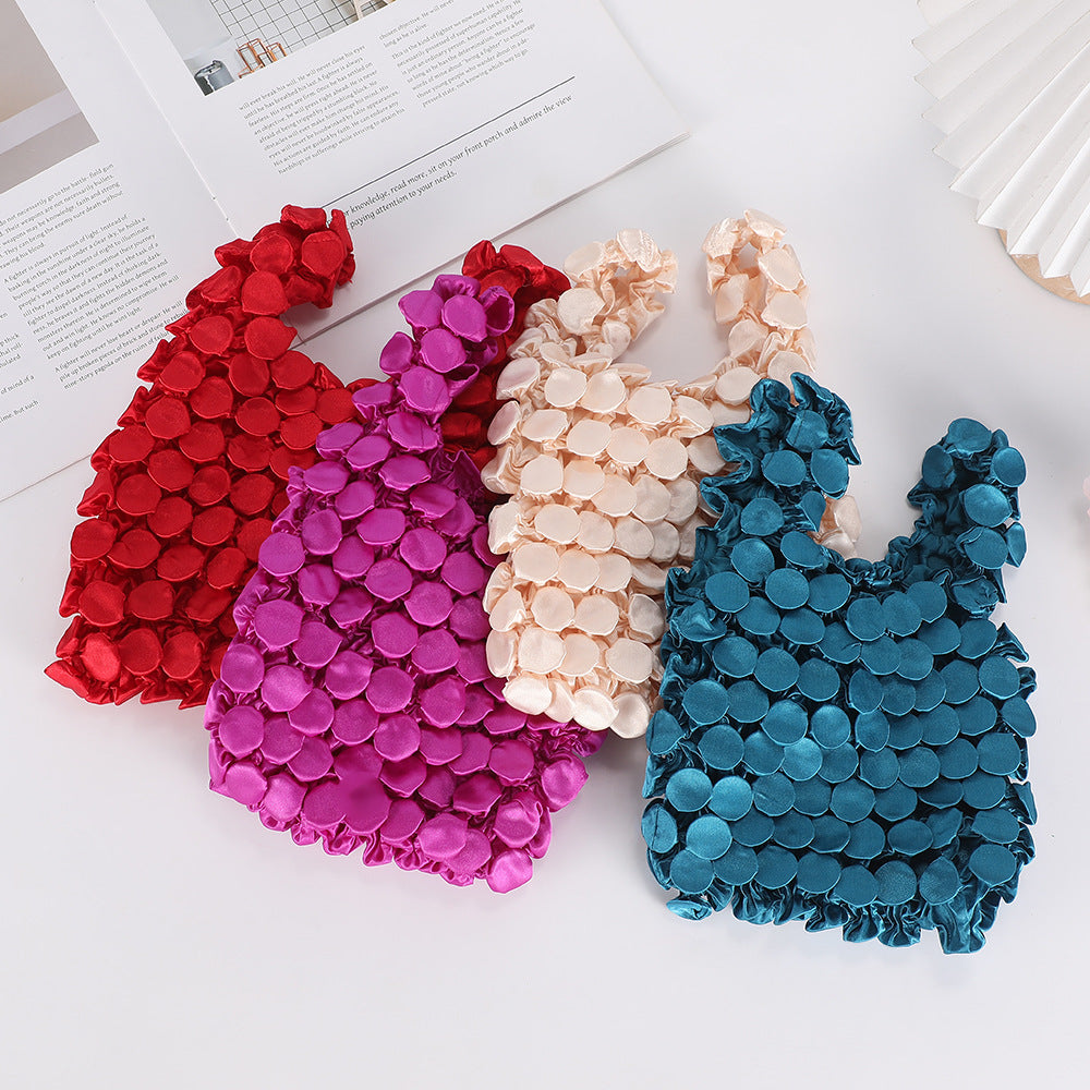 Pleated supermarket shopping bag