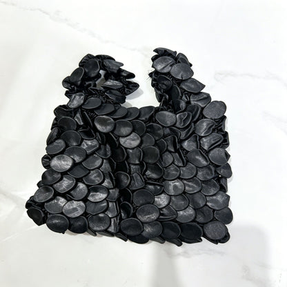 Pleated supermarket shopping bag