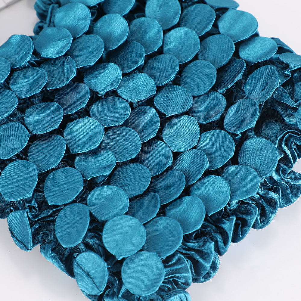 Pleated supermarket shopping bag