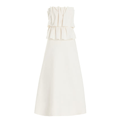 Pleated Tube Top Dress