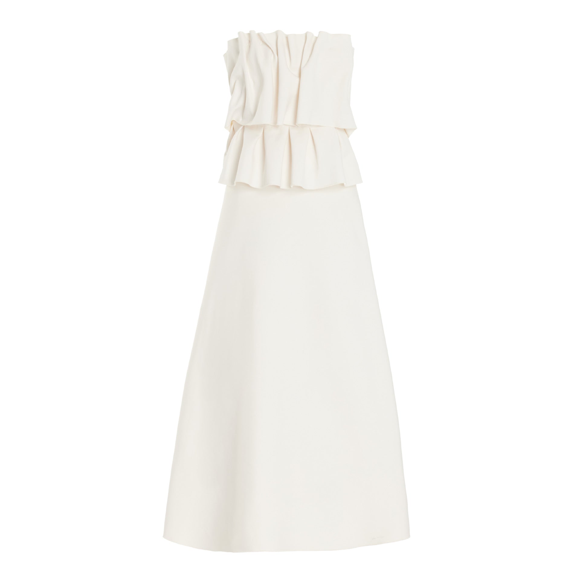 Pleated Tube Top Dress