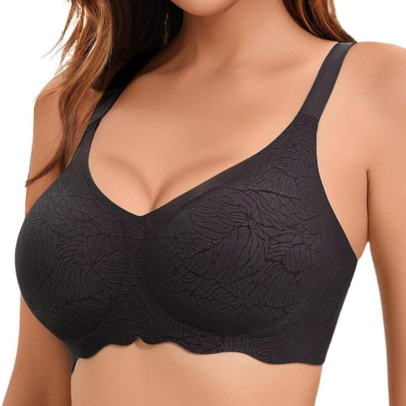 plus size bra seamless big chest breast without rims underwear