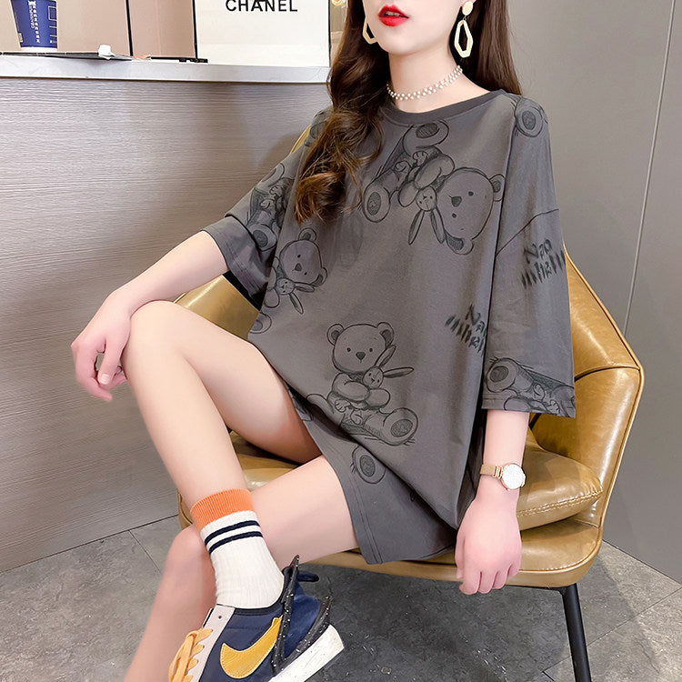 Plus Size Casual Printed T-Shirt for Women