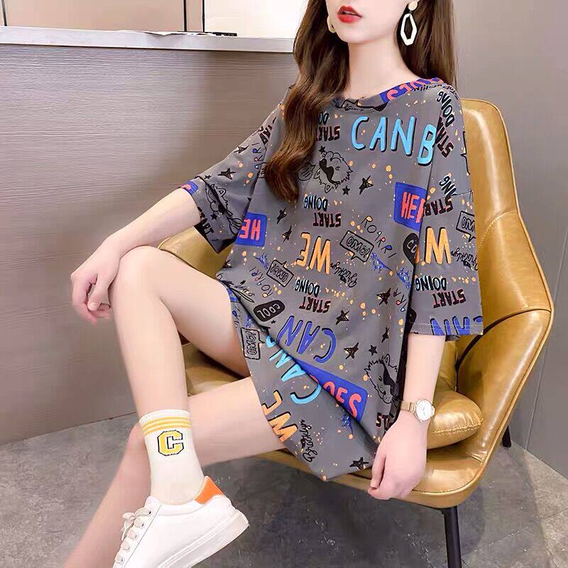 Plus Size Casual Printed T-Shirt for Women