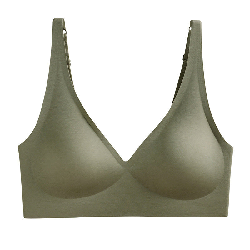 Plus-Size Deep V Seamless Wire-Free Bra