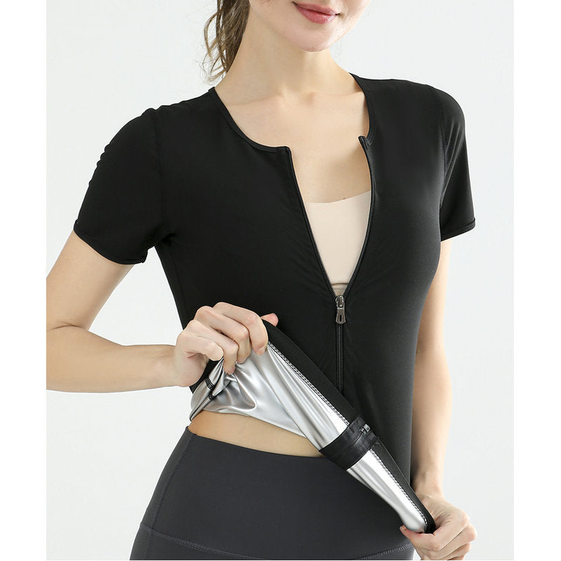 Plus Size Fitness Yoga Bodysuit with Abdominal Support