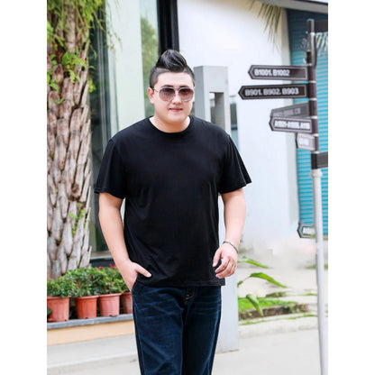 Plus Size Men Cotton Short Sleeve T Shirt