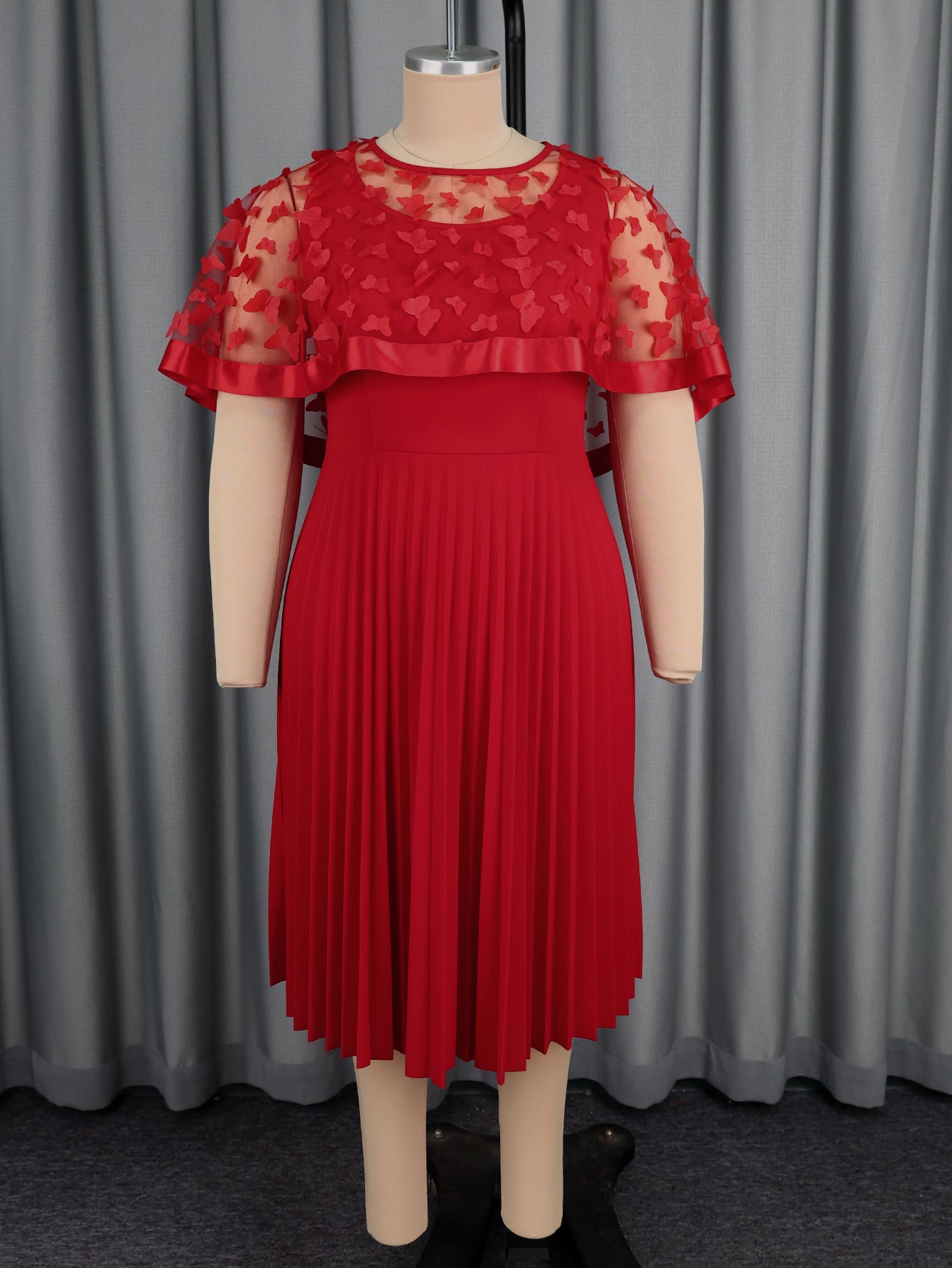 Plus Size Mesh Bow Wedding Dress with Shawl