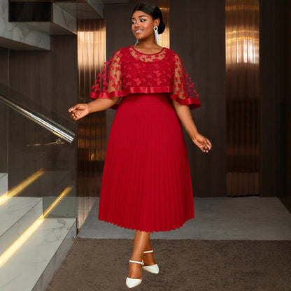 Plus Size Mesh Bow Wedding Dress with Shawl