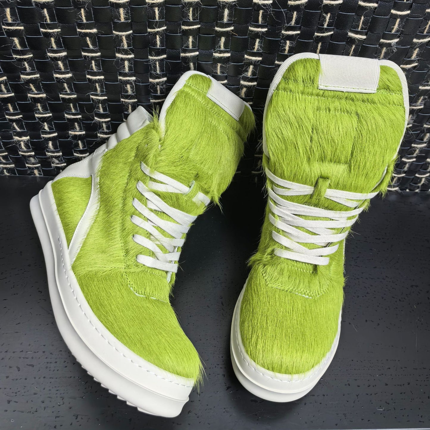 Plus-size platform lace-up high-top shoes