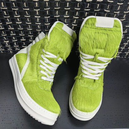 Plus-size platform lace-up high-top shoes