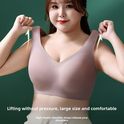 Plus Size Seamless Comfort Push Up Bra for Women