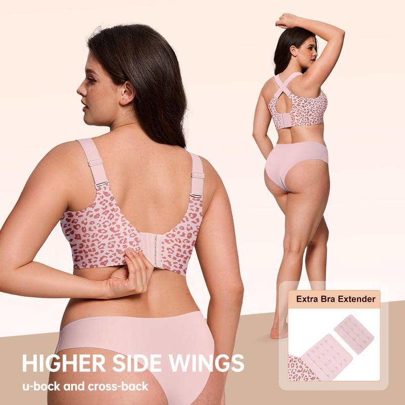 Plus Size Seamless Wireless Bra Wide Shoulder Strap