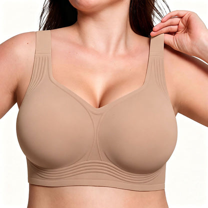Plus Size Seamless Wireless Bra Wide Shoulder Strap
