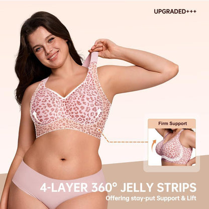 Plus Size Seamless Wireless Bra Wide Shoulder Strap