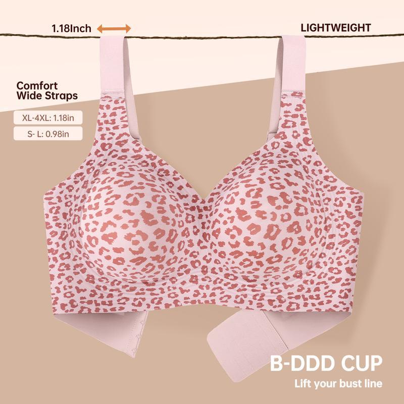 Plus Size Seamless Wireless Bra Wide Shoulder Strap