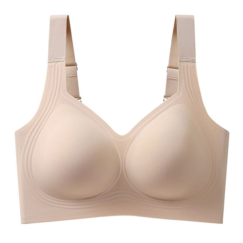 Plus Size Seamless Wireless Bra Wide Shoulder Strap