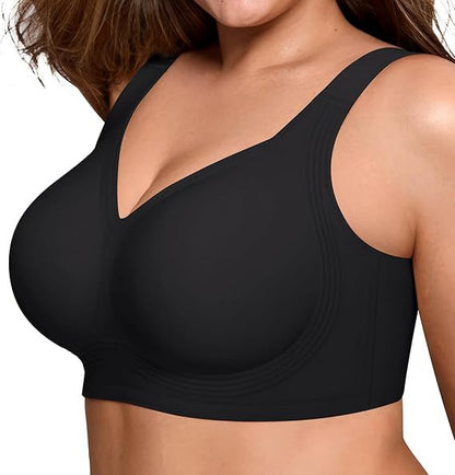 Plus-size wireless full-coverage comfortable seamless bra
