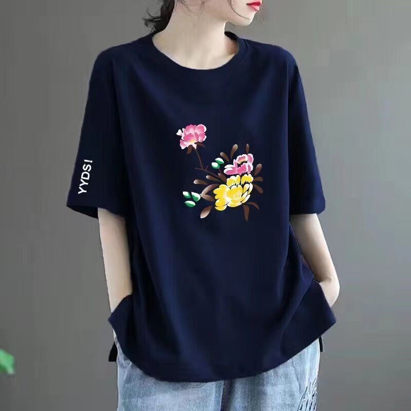 Plus-size women's short-sleeved shirts