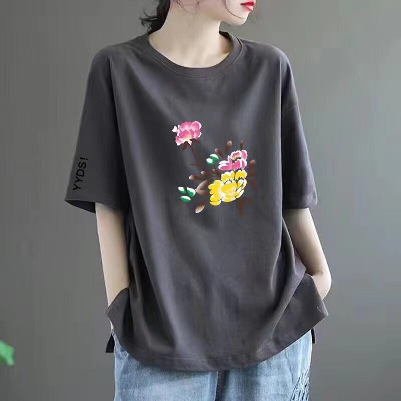 Plus-size women's short-sleeved shirts