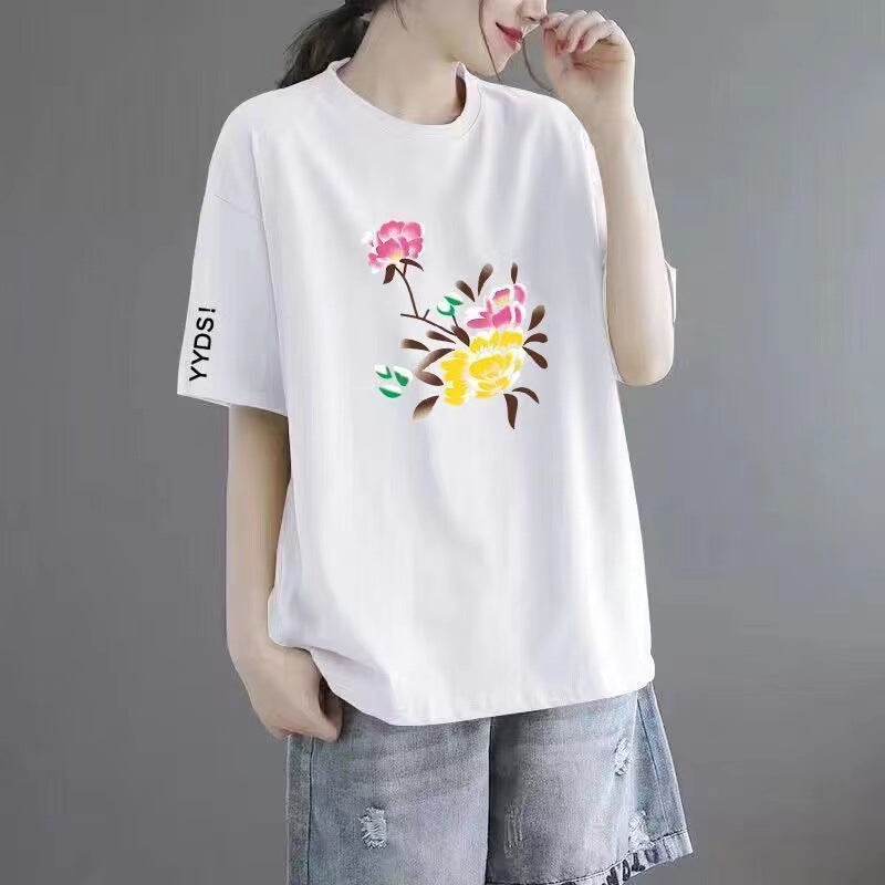 Plus-size women's short-sleeved shirts